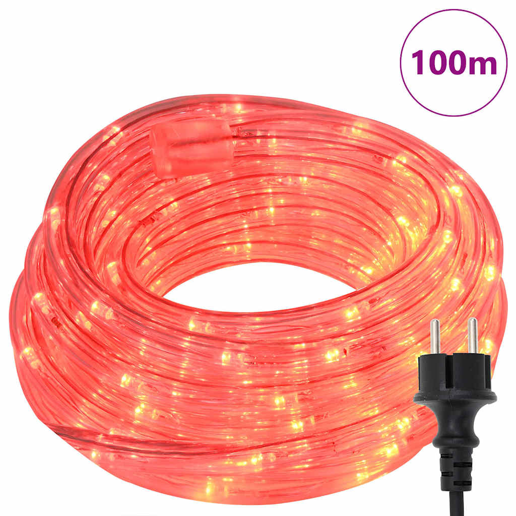 Sejllys med reblys Rød 100 m PVC
