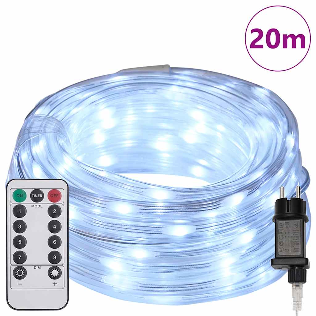 Sejllys med 480 LED'er Kold Hvid 20 m PVC