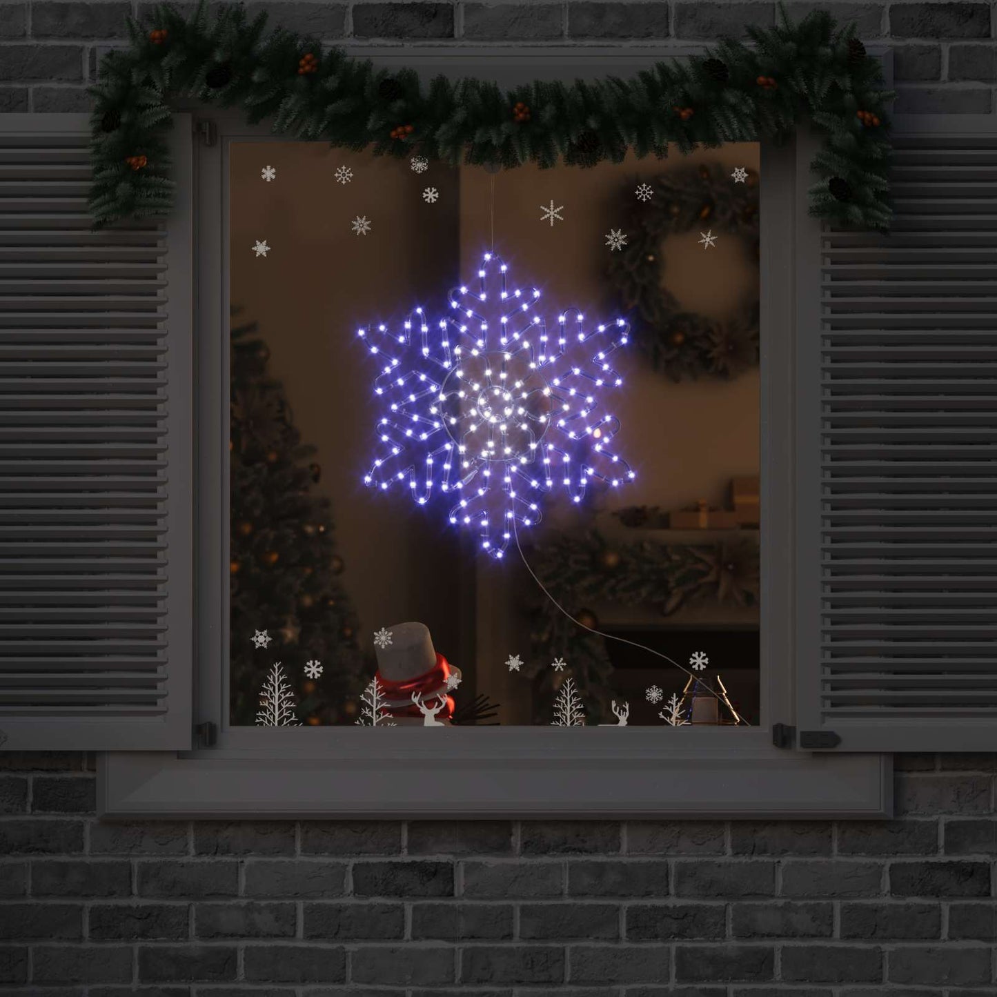 Juletarget med 156 LED'er Blå 55,5 x 55,5 x 0,75 cm PVC