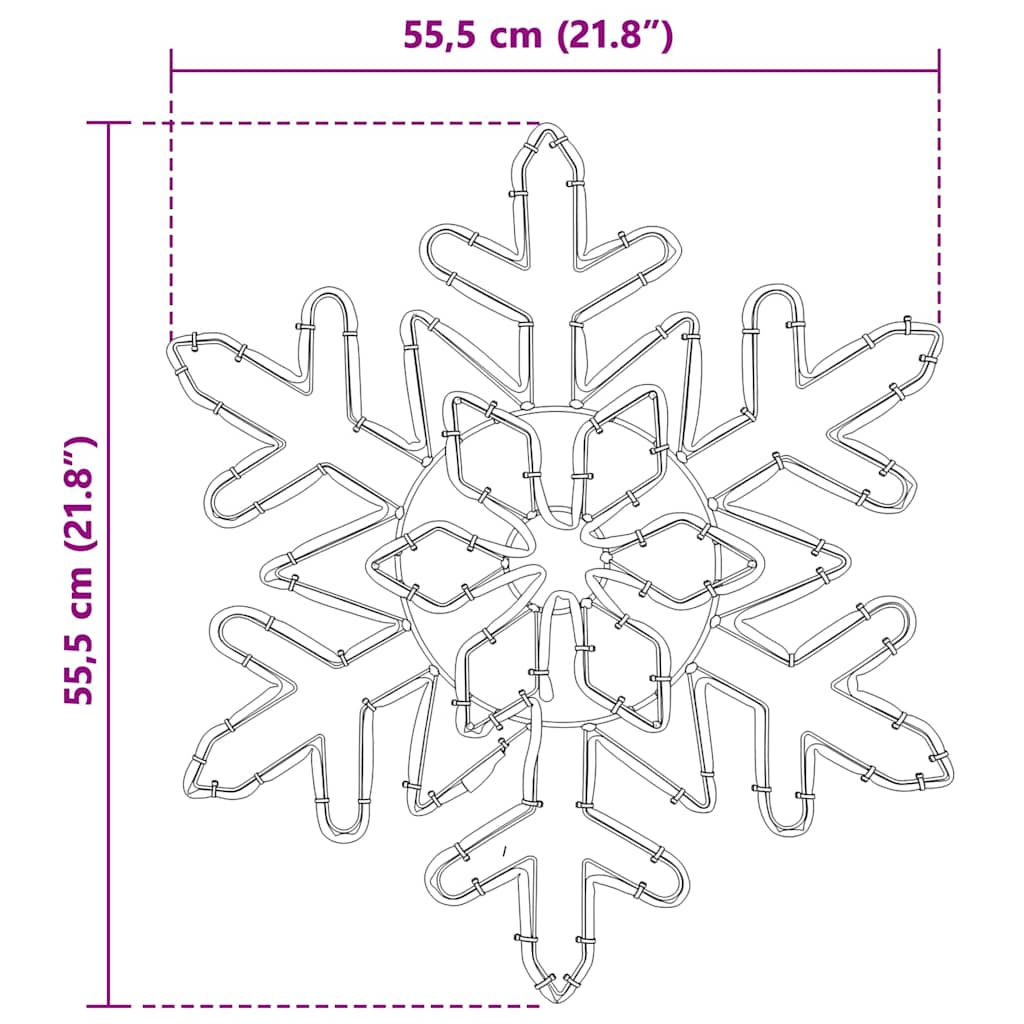 Juletarget med 156 LED'er Blå 55,5 x 55,5 x 0,75 cm PVC