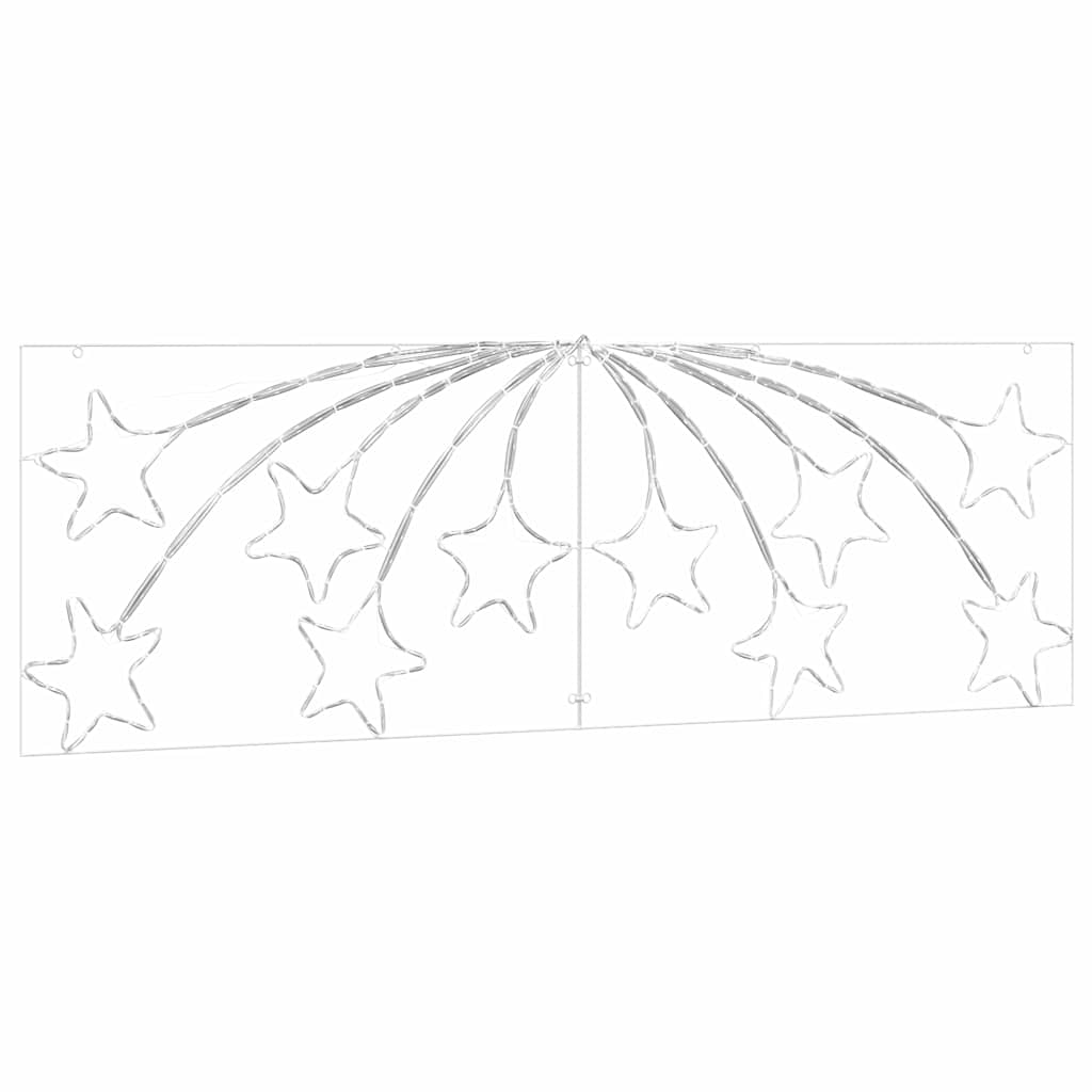 Jule Stjerne med 432 LED'er Flerfarvet 182 x 58 cm PVC