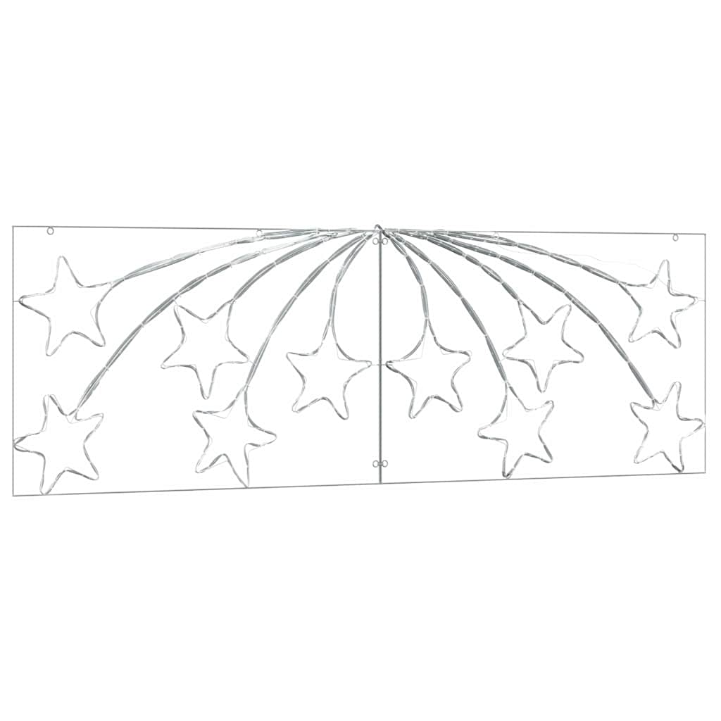 Jule Stjerne med 432 LED'er Flerfarvet 182 x 58 cm PVC