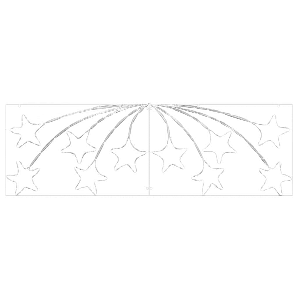 Jule Stjerne med 432 LED'er Flerfarvet 182 x 58 cm PVC