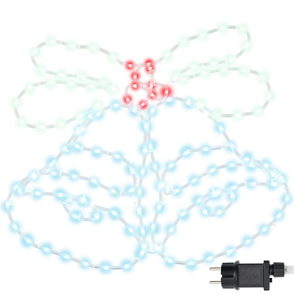 Juleklokke med 144 LED'er Flerfarvet 57 x 47,5 cm PVC