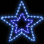 Julestrjerne med 72 LED'er Kold Hvid 51,5 x 50 x 0,65 cm Jern