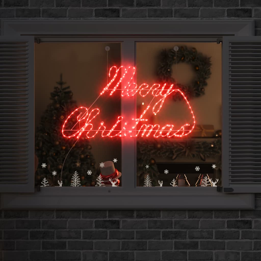 Juleskilt med 216 LED'er Rød 99 x 55 x 13 cm Jern