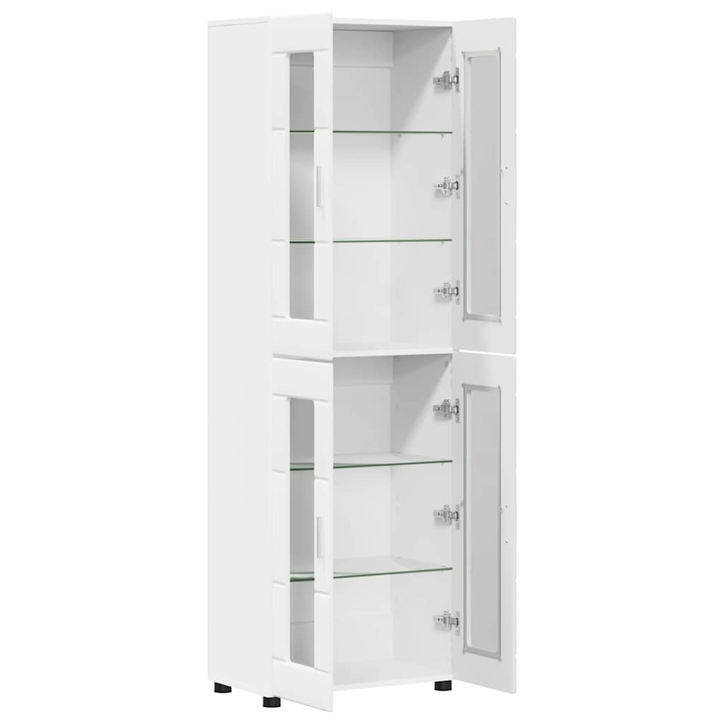 Highboard med dør FLORIN Hvid 60 x 35 x 182 cm Konstrueret træ
