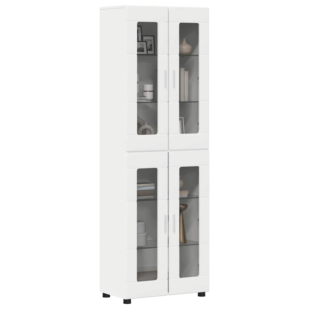 Highboard med dør FLORIN Hvid 60 x 35 x 182 cm Konstrueret træ