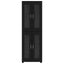 Highboard med dør FLORIN Sort 60 x 35 x 182 cm Konstrueret træ