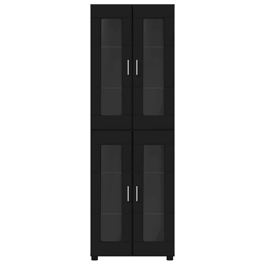Highboard med dør FLORIN Sort 60 x 35 x 182 cm Konstrueret træ