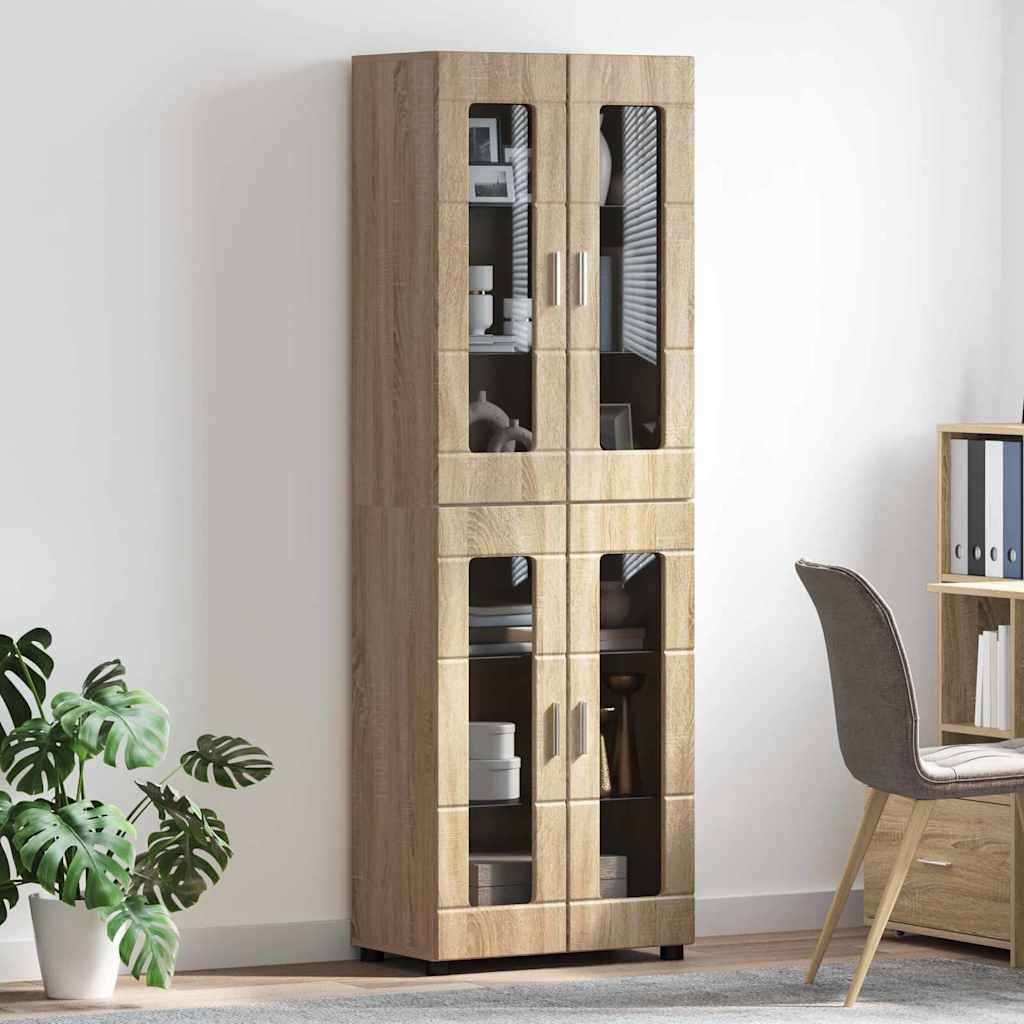 Highboard FLORIN Sonoma eg 60 x 35 x 182 cm Konstrueret træ
