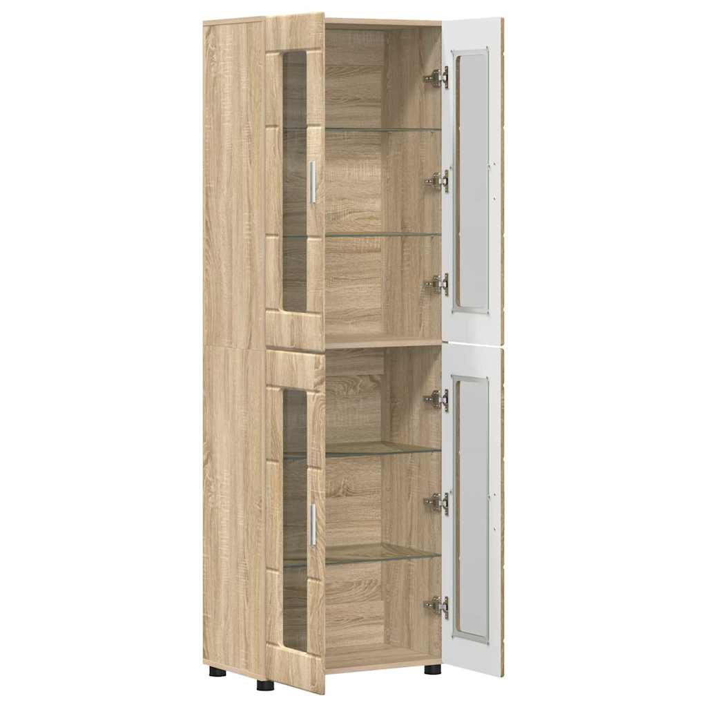 Highboard FLORIN Sonoma eg 60 x 35 x 182 cm Konstrueret træ