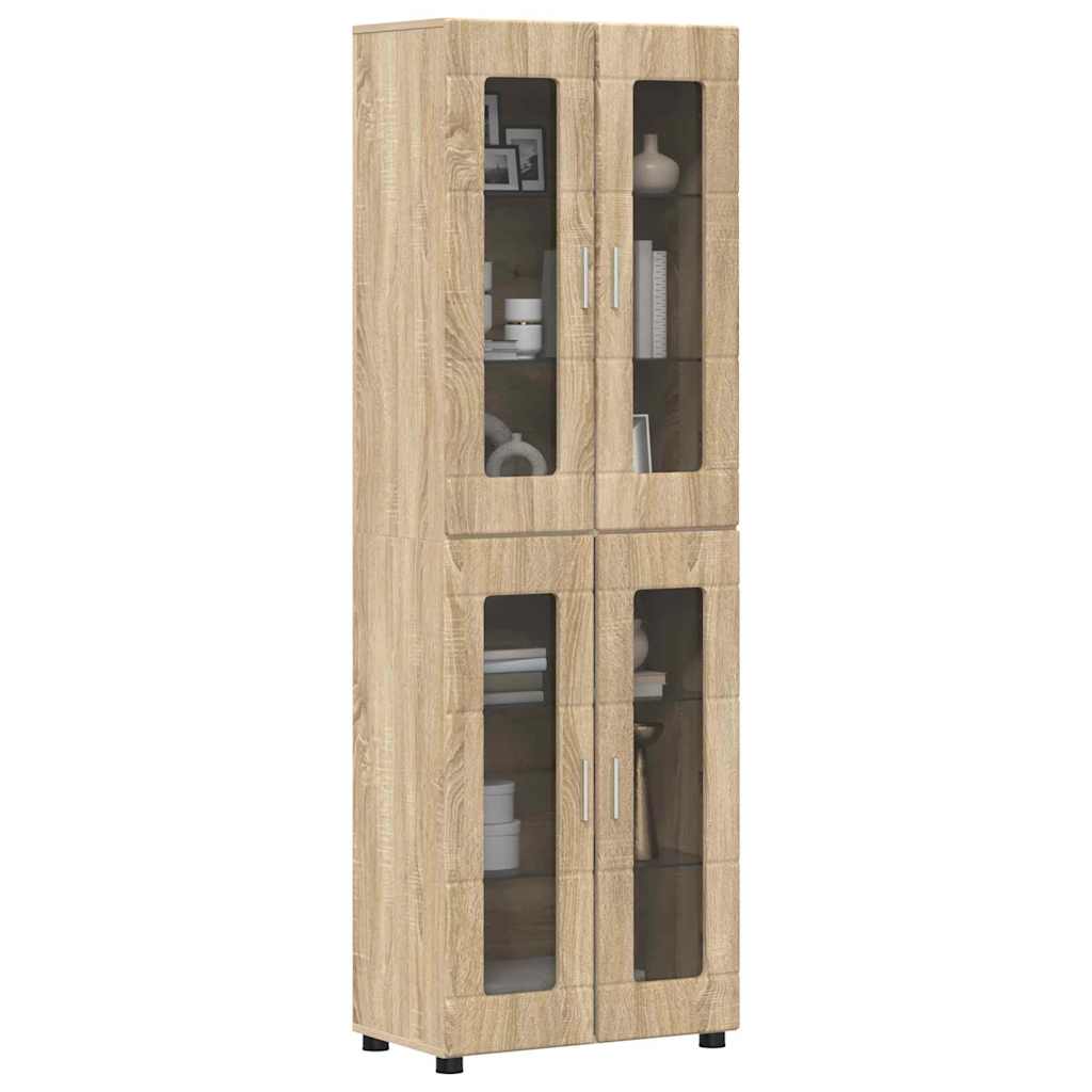 Highboard FLORIN Sonoma eg 60 x 35 x 182 cm Konstrueret træ