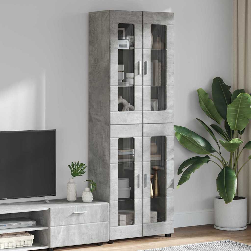 Highboard FLORIN Beton Grå 60 x 35 x 182 cm Konstrueret træ