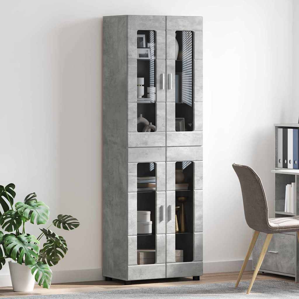 Highboard FLORIN Beton Grå 60 x 35 x 182 cm Konstrueret træ