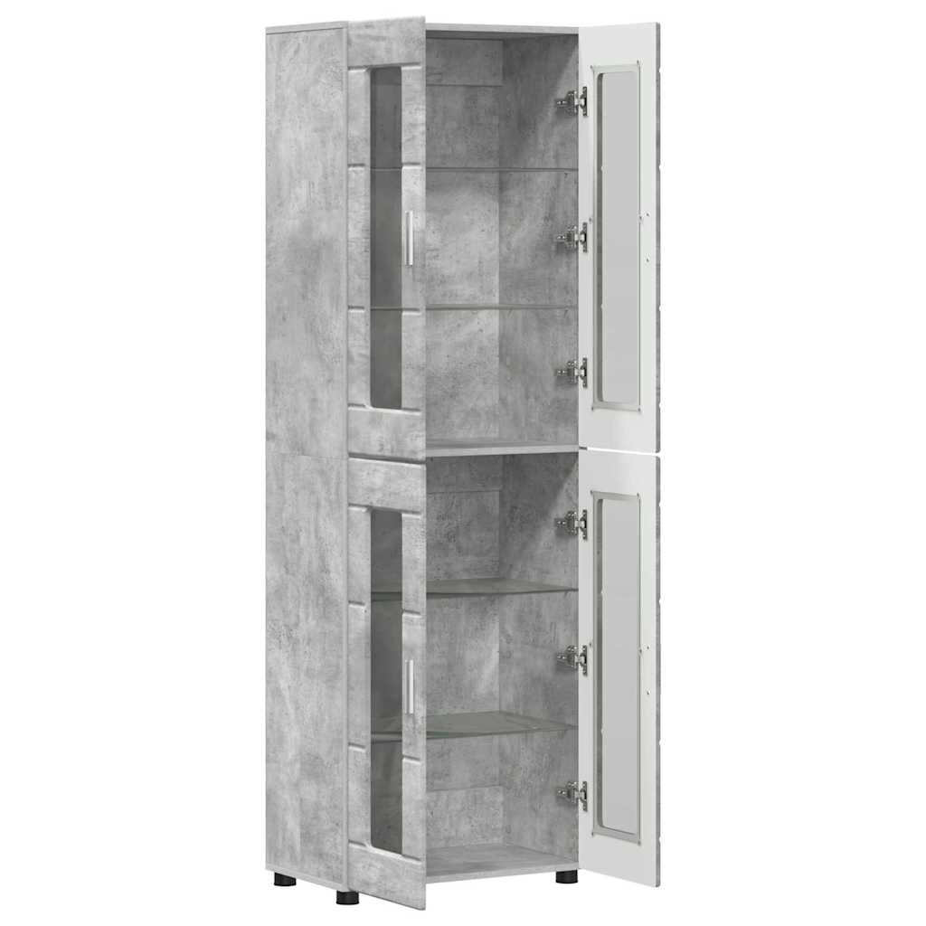 Highboard FLORIN Beton Grå 60 x 35 x 182 cm Konstrueret træ
