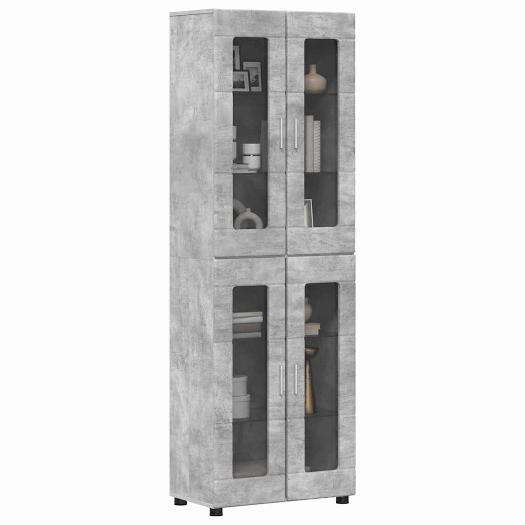 Highboard FLORIN Beton Grå 60 x 35 x 182 cm Konstrueret træ
