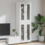 Highboard med hylde FLORIN Høj gloss hvid 60 x 35 x 182 cm