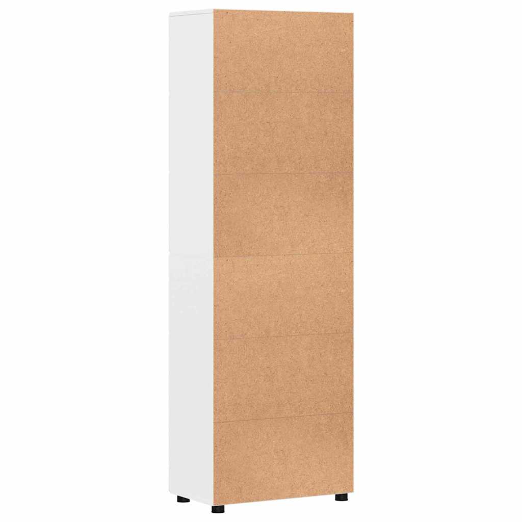 Highboard med hylde FLORIN Høj gloss hvid 60 x 35 x 182 cm