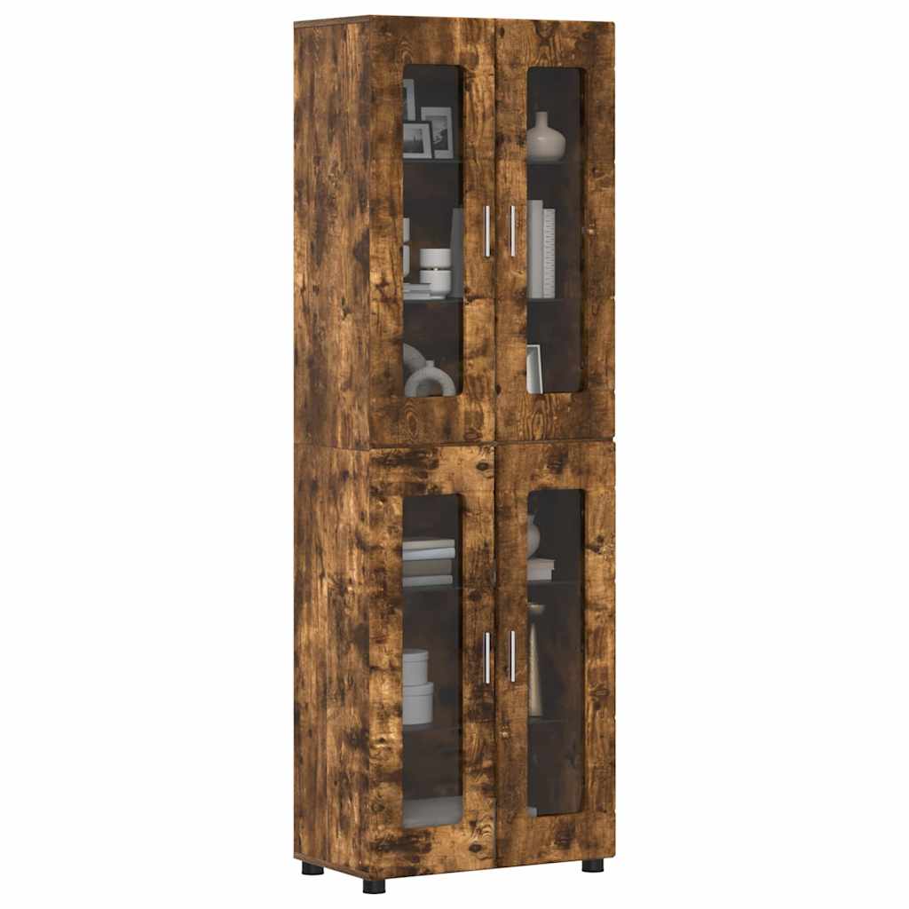 Highboard FLORIN Røget eg 60 x 35 x 182 cm Konstrueret træ