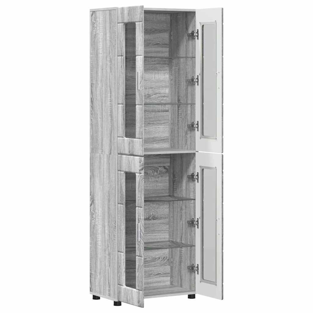 Highboard FLORIN Grå Sonoma 60 x 35 x 182 cm Konstrueret træ