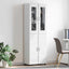 Highboard med dør FLORIN Hvid 60 x 35 x 182 cm Konstrueret træ