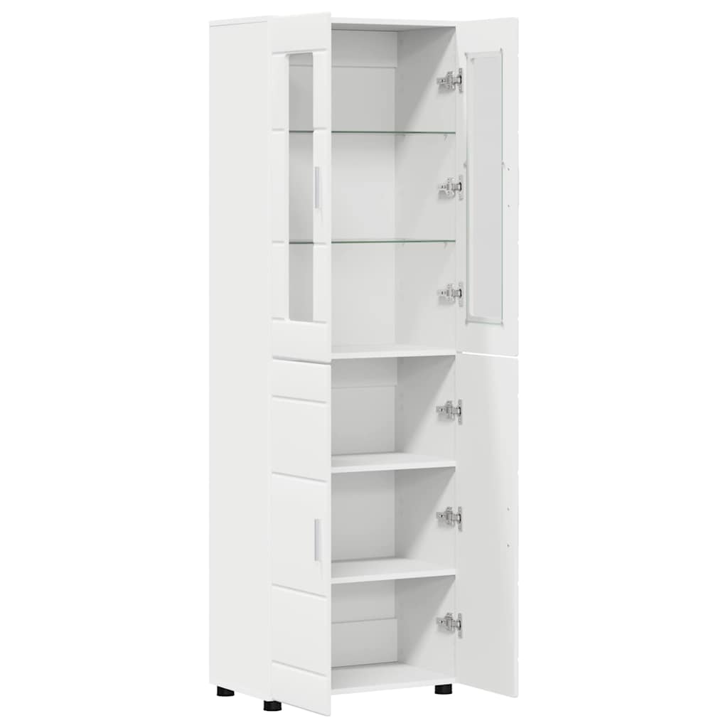 Highboard med dør FLORIN Hvid 60 x 35 x 182 cm Konstrueret træ