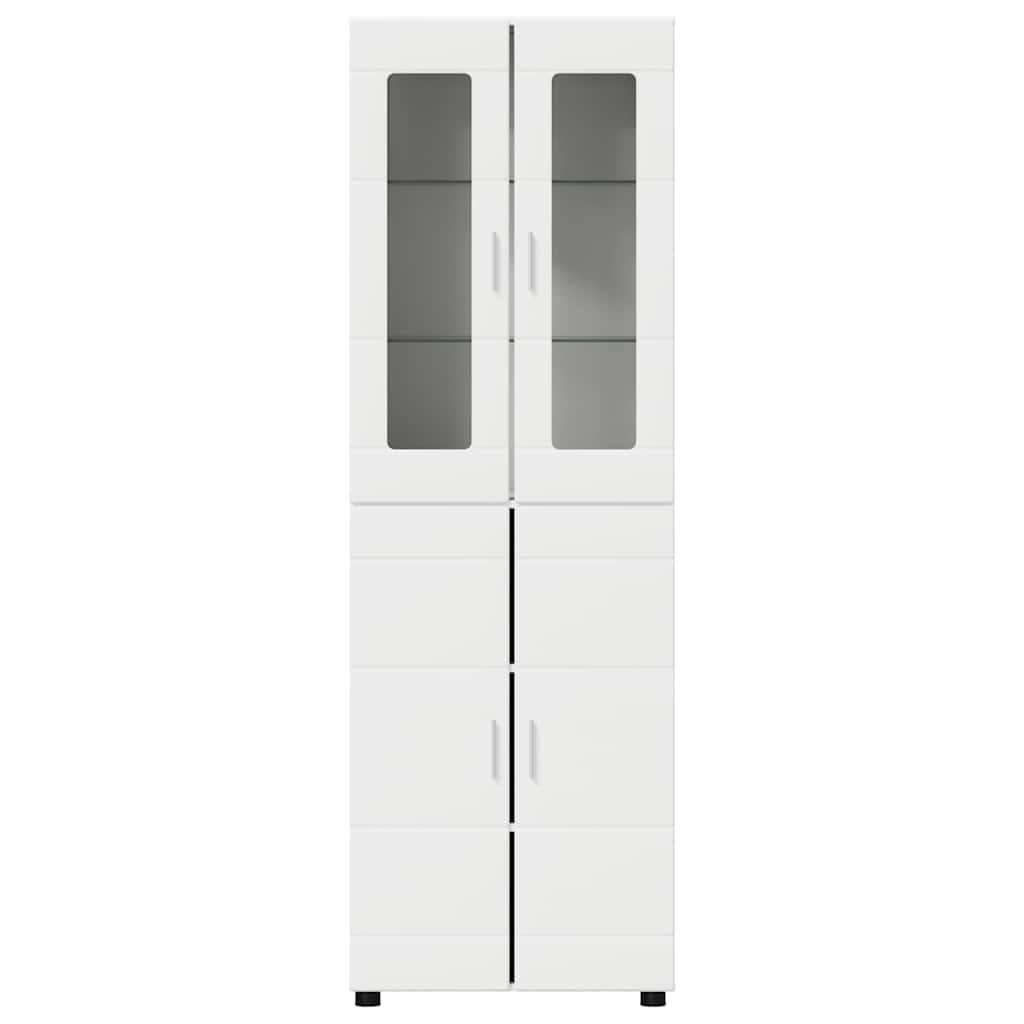 Highboard med dør FLORIN Hvid 60 x 35 x 182 cm Konstrueret træ