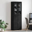 Highboard med dør FLORIN Sort 60 x 35 x 182 cm Konstrueret træ