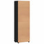 Highboard med dør FLORIN Sort 60 x 35 x 182 cm Konstrueret træ