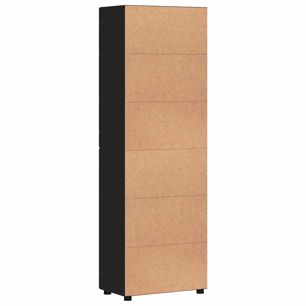 Highboard med dør FLORIN Sort 60 x 35 x 182 cm Konstrueret træ