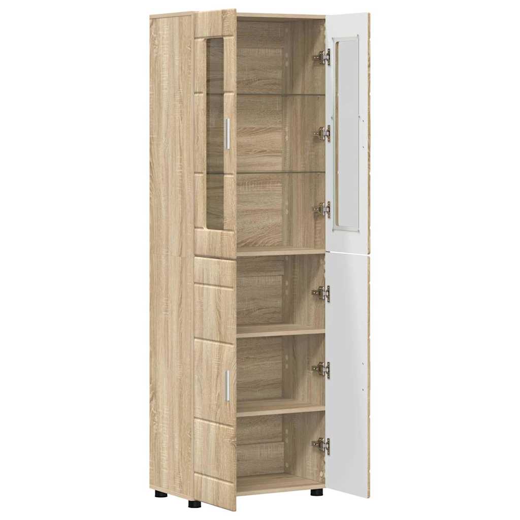 Highboard FLORIN Sonoma eg 60 x 35 x 182 cm Konstrueret træ
