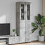 Highboard FLORIN Beton Grå 60 x 35 x 182 cm Konstrueret træ