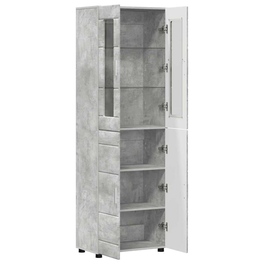 Highboard FLORIN Beton Grå 60 x 35 x 182 cm Konstrueret træ
