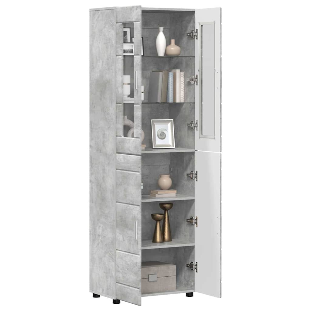 Highboard FLORIN Beton Grå 60 x 35 x 182 cm Konstrueret træ