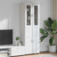 Highboard med hylde FLORIN Høj gloss hvid 60 x 35 x 182 cm
