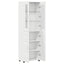 Highboard med hylde FLORIN Høj gloss hvid 60 x 35 x 182 cm