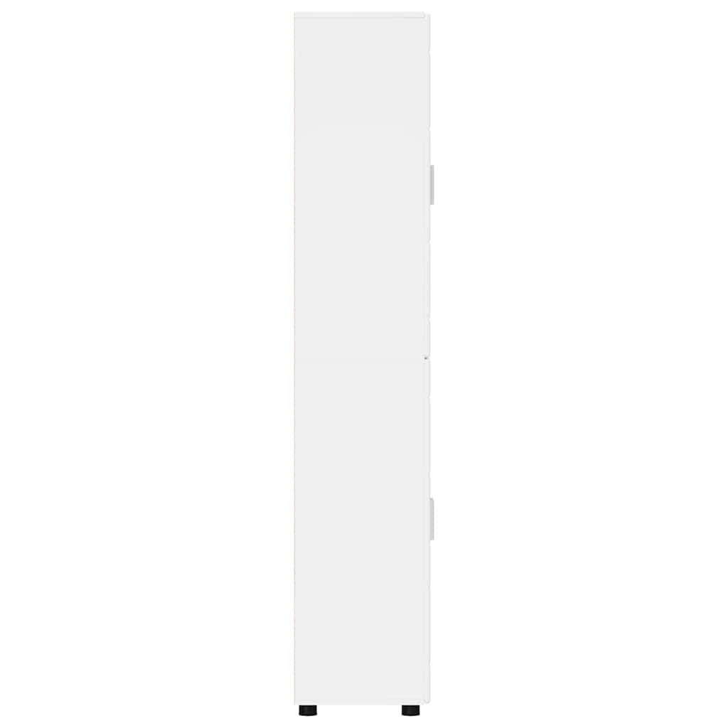 Highboard med hylde FLORIN Høj gloss hvid 60 x 35 x 182 cm