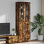 Highboard FLORIN Røget eg 60 x 35 x 182 cm Konstrueret træ