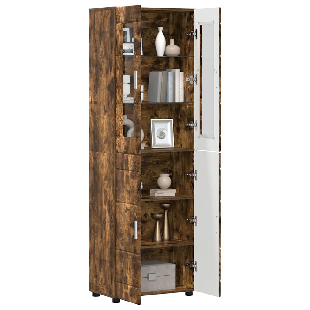 Highboard FLORIN Røget eg 60 x 35 x 182 cm Konstrueret træ