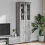 Highboard FLORIN Grå Sonoma 60 x 35 x 182 cm Konstrueret træ