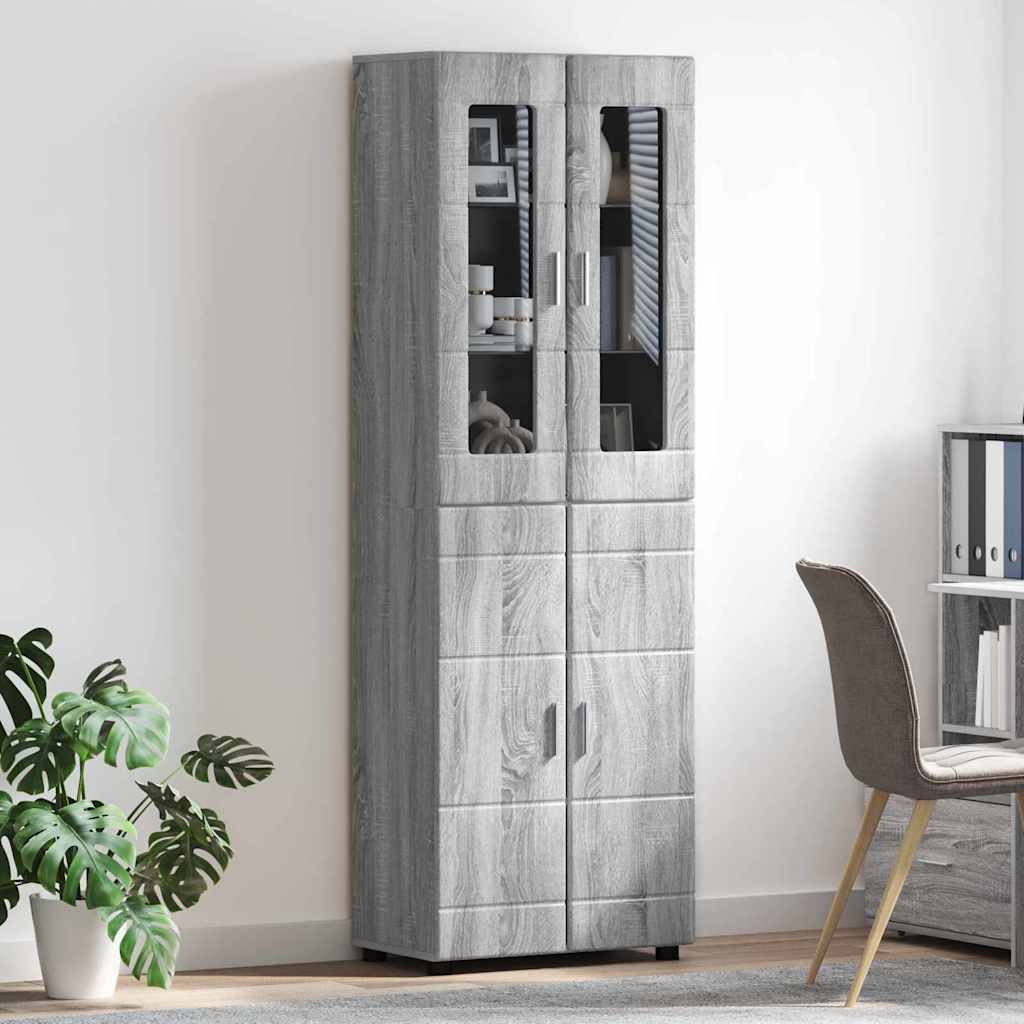 Highboard FLORIN Grå Sonoma 60 x 35 x 182 cm Konstrueret træ