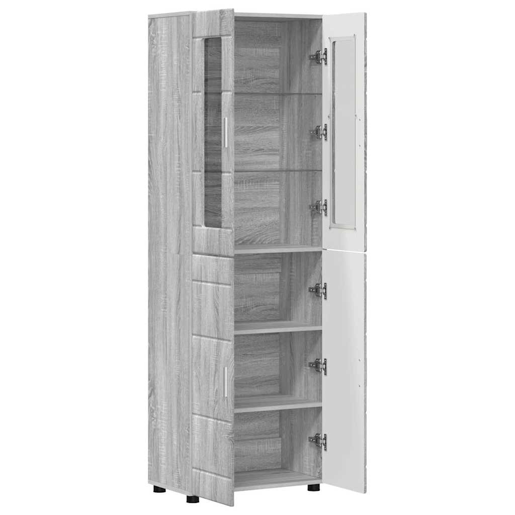 Highboard FLORIN Grå Sonoma 60 x 35 x 182 cm Konstrueret træ