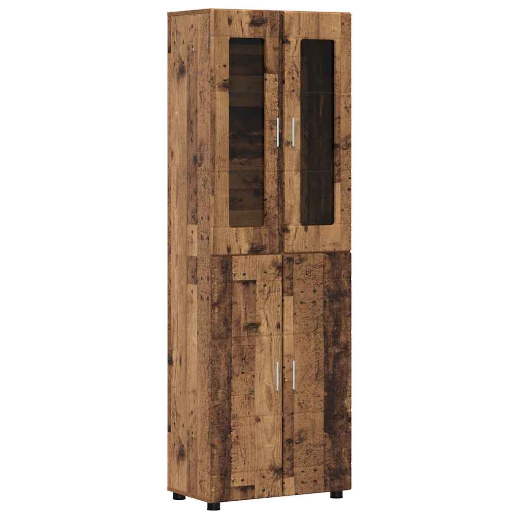 Highboard FLORIN Gammelt træ 60 x 35 x 182 cm Konstrueret træ