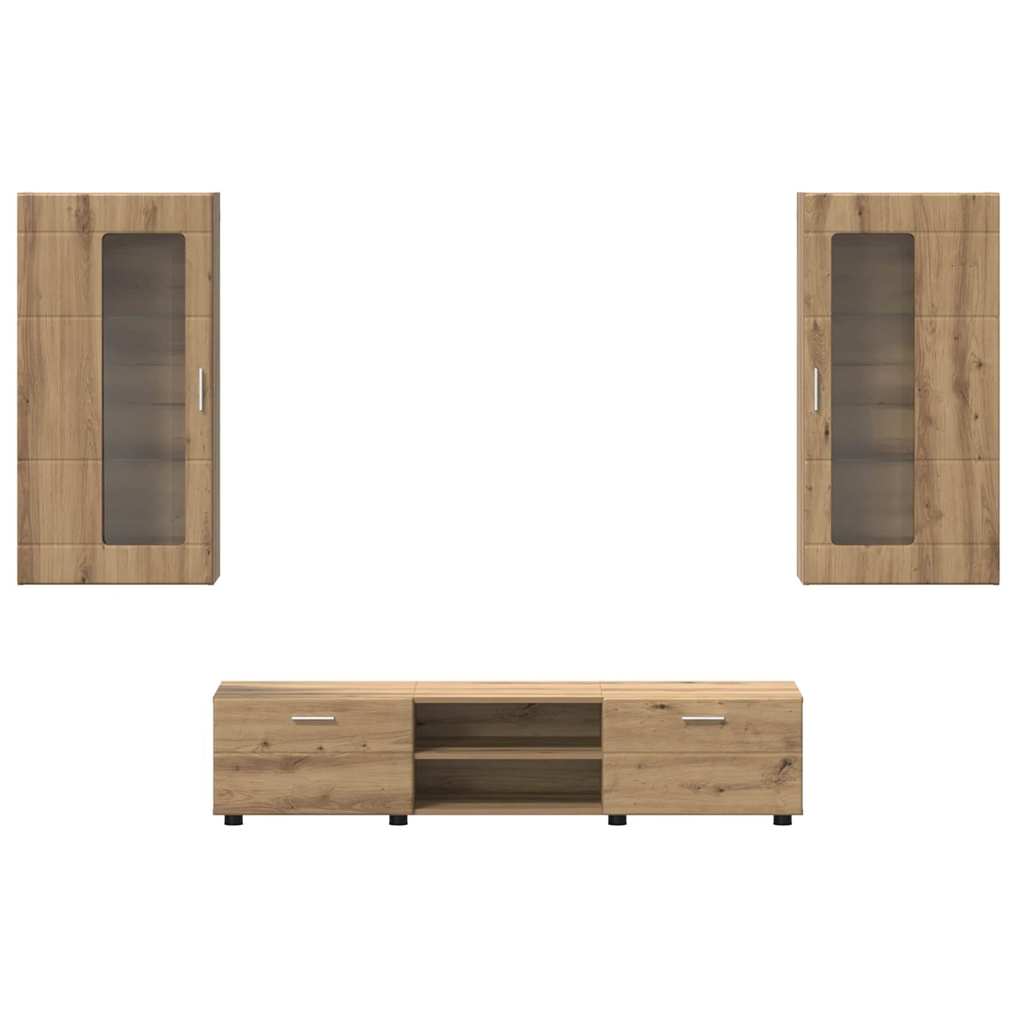 TV-møbelsæt FLORIN 3 pcs Artisan Egetræ Konstrueret træ