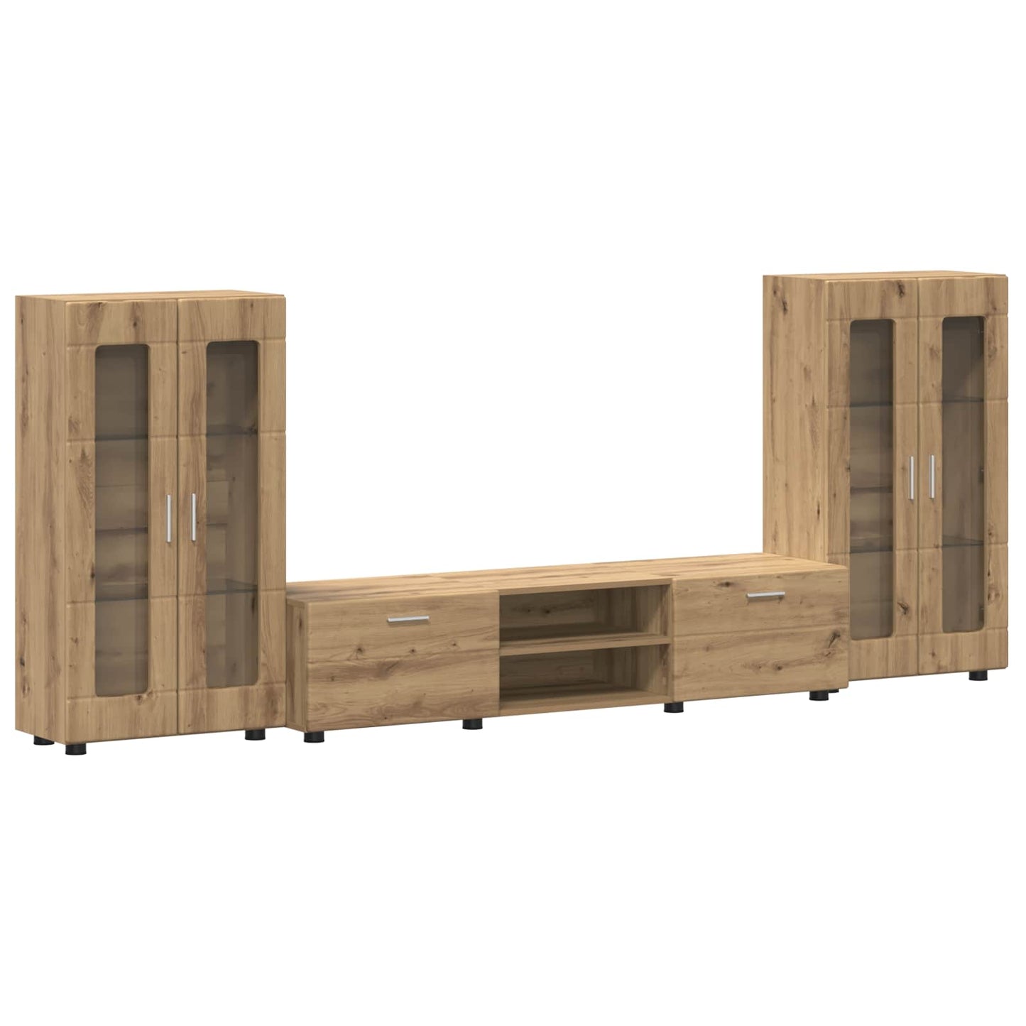 TV-møbelsæt FLORIN 3 pcs Artisan Egetræ Konstrueret træ