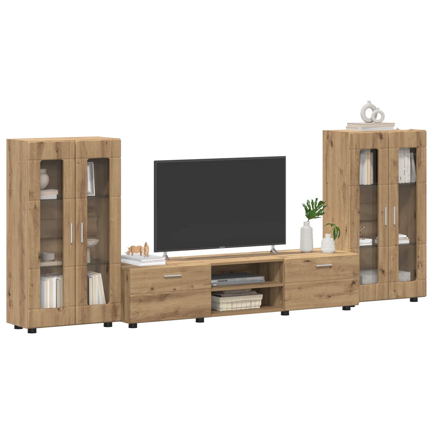 TV-møbelsæt FLORIN 3 pcs Artisan Egetræ Konstrueret træ