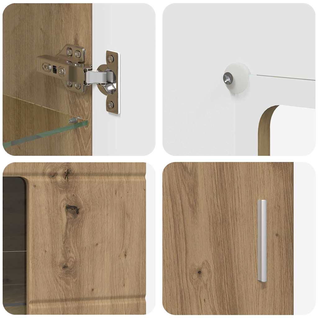 TV-møbelsæt FLORIN 3 pcs Artisan Egetræ Konstrueret træ