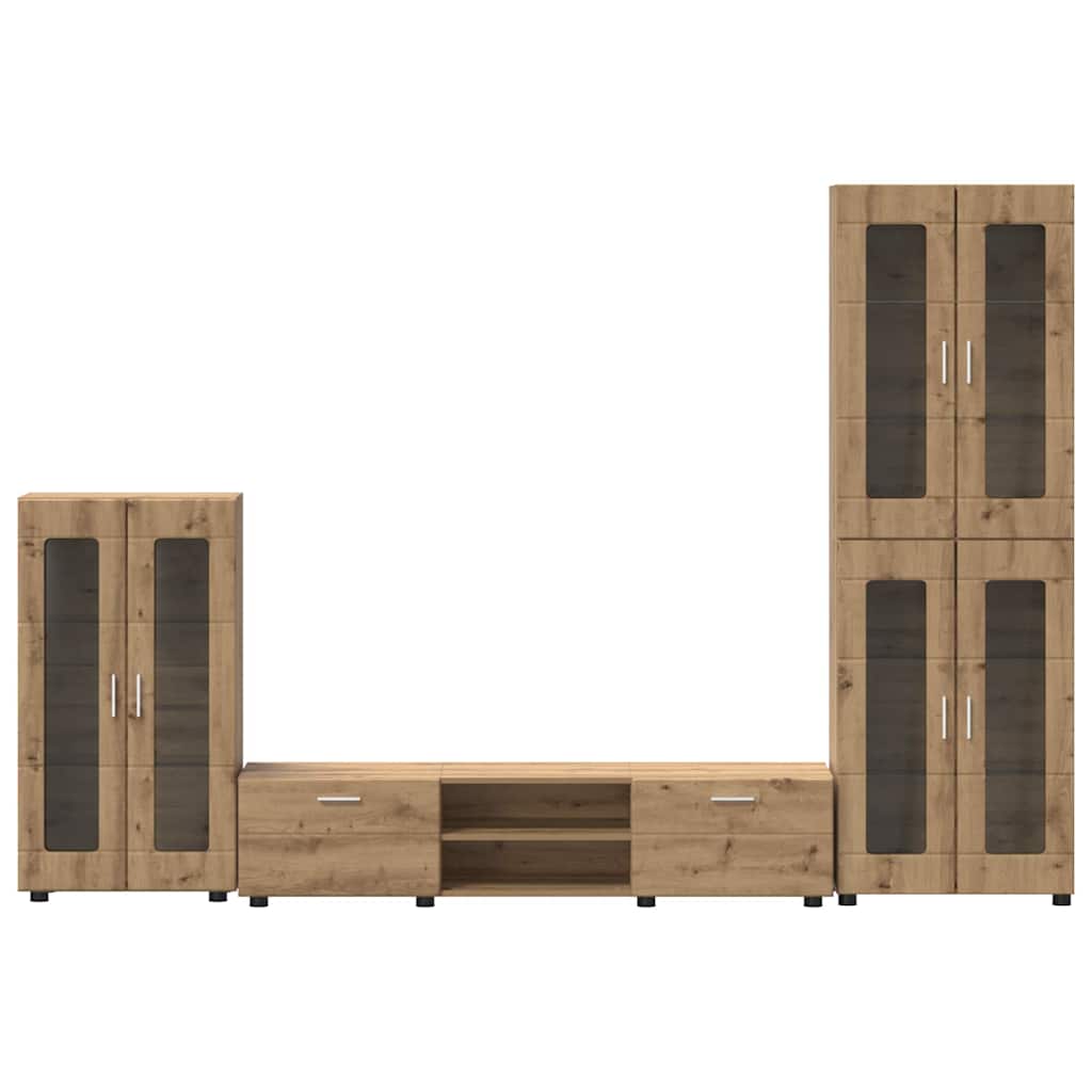 TV-møbelsæt FLORIN 3 pcs Artisan Egetræ Konstrueret træ