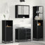Badeværelsesmøbel sæt med skuffe 3 pcs Sort eg Konstrueret træ